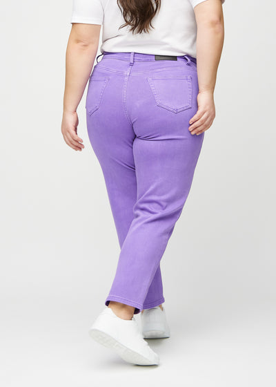 Lilla regular jeans set bagfra på en plus-size model, så man kan se hele produktet.